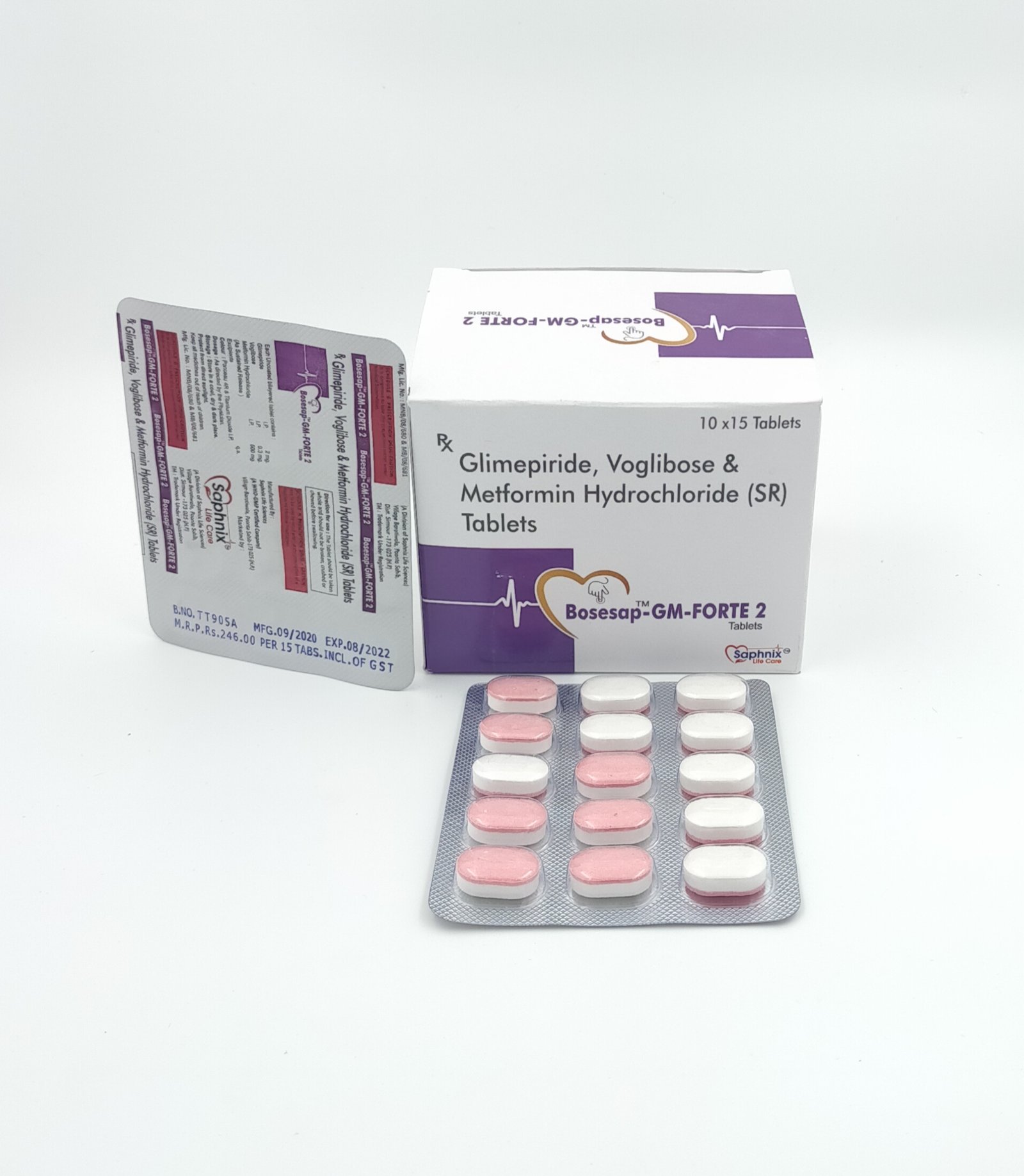 Glimepiride, Voglibose and Metformin Hydrochloride Tablets