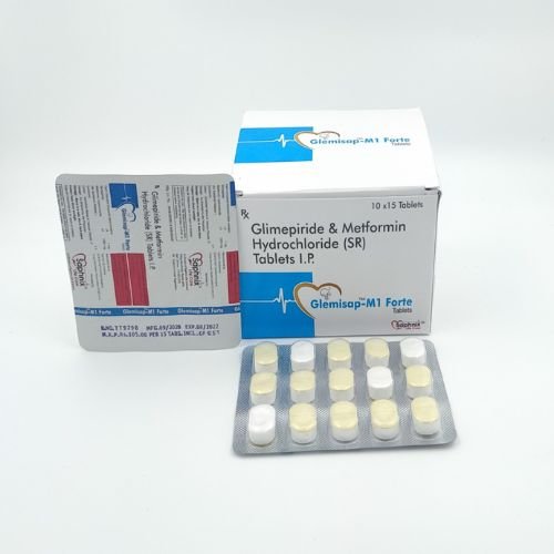 Glimepiride 1mg and Metformin Hydrochloride 1000mg Tablets