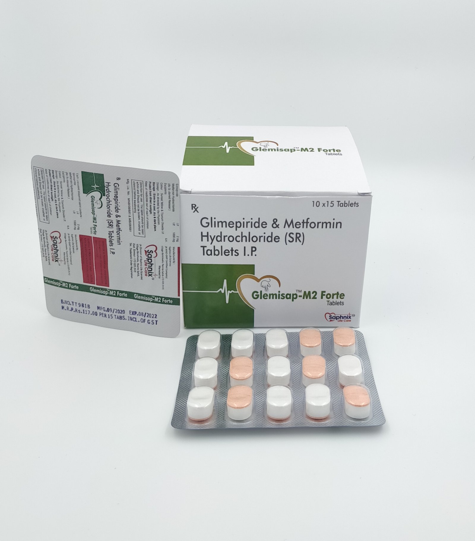 Glimepiride 2mg and Metformin Hydrochloride 1000mg Tablets
