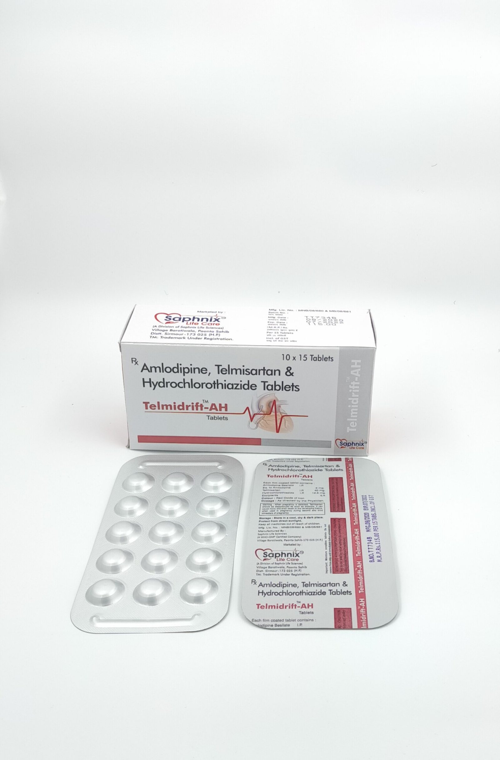 TELMIDRIFT-AH (Telmisartan 40mg + Amlodipine 5mg + Hydrocholorthiazide 12.5mg)